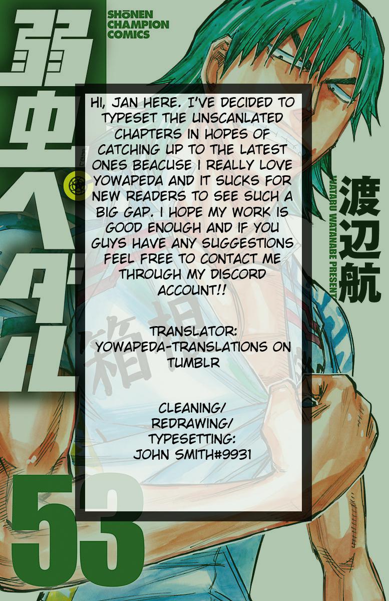 Yowamushi Pedal Chap 451 - Next Chap 452