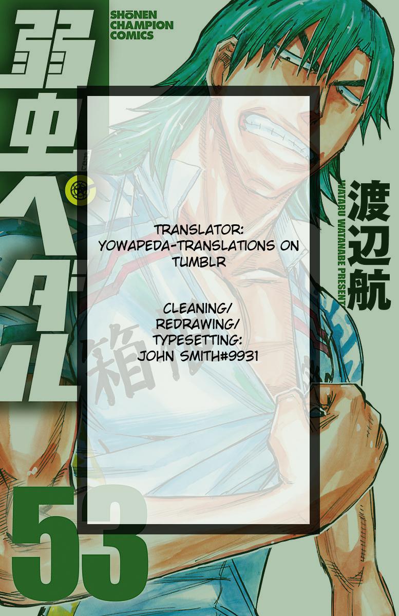 Yowamushi Pedal Chap 452 - Next Chap 453
