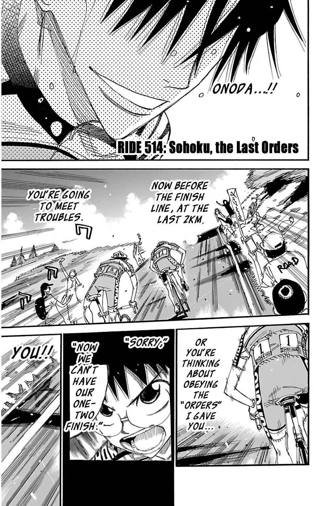 Yowamushi Pedal Chap 514 - Next Chap 515
