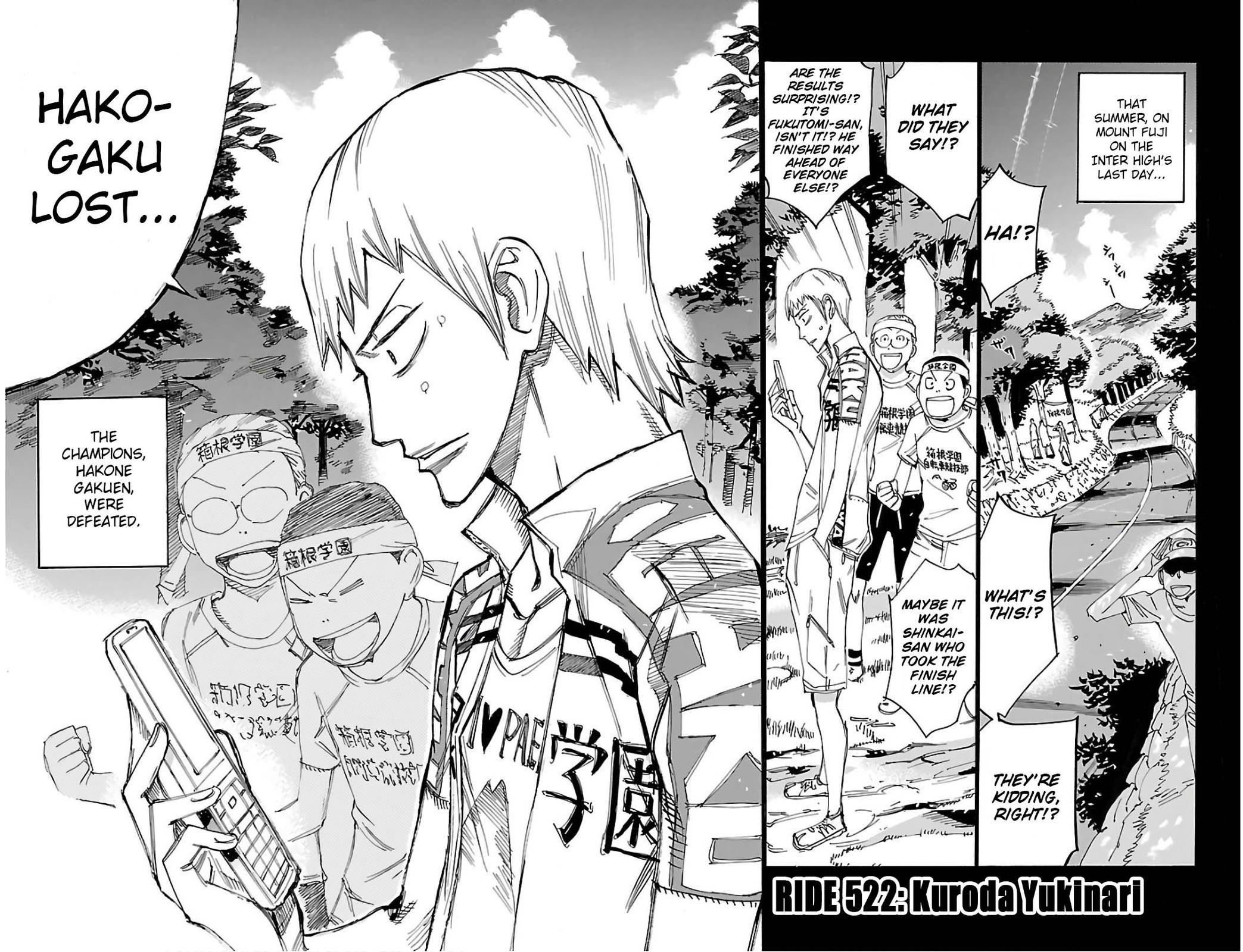Yowamushi Pedal Chap 522 - Next Chap 523