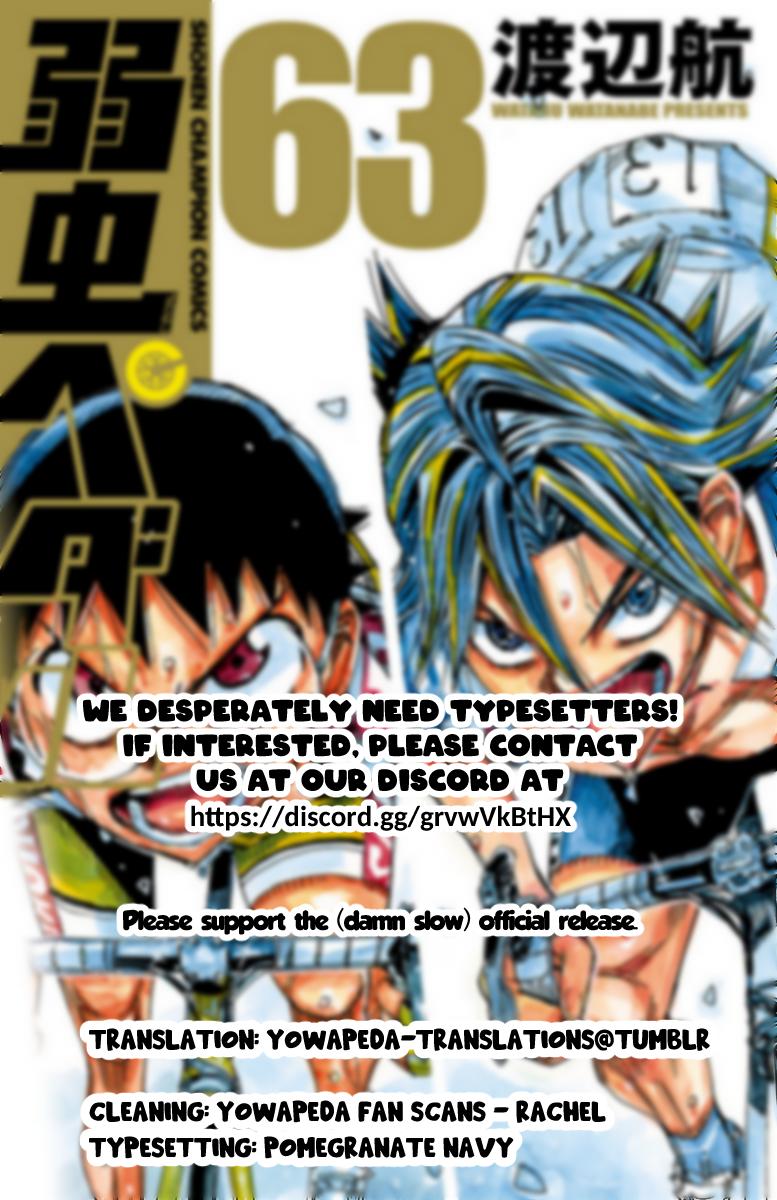 Yowamushi Pedal Chap 541 - Next Chap 542