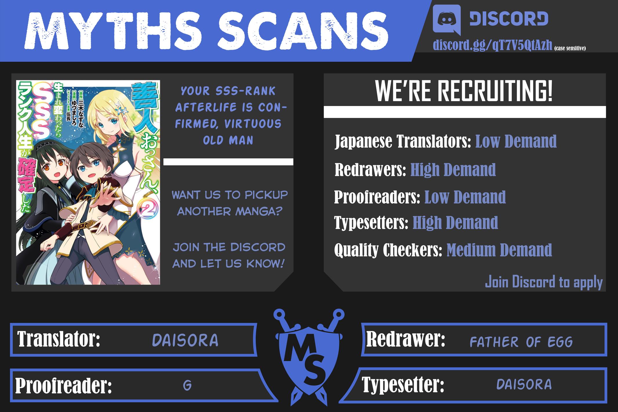 Zennin Ossan, Umarekawattara SSS Rank Jinsei ga Kakutei Shita Chap 17 - Next Chap 18