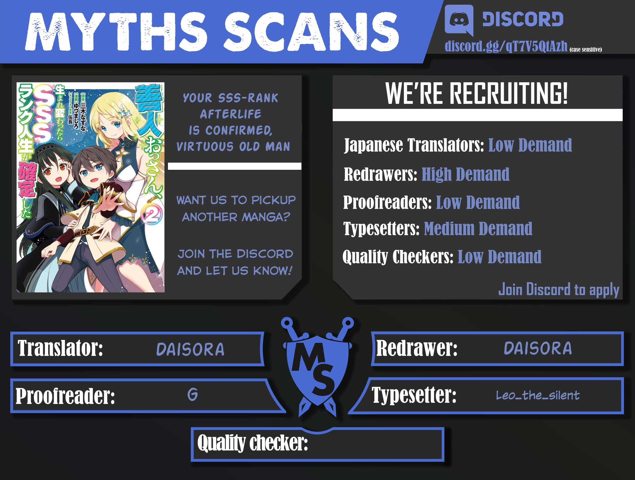 Zennin Ossan, Umarekawattara SSS Rank Jinsei ga Kakutei Shita Chap 20 - Next Chap 21