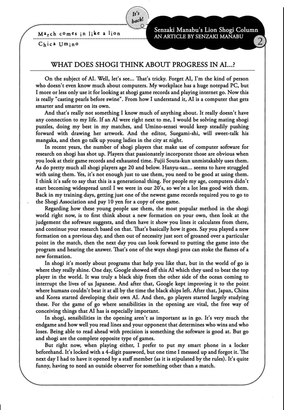 3-gatsu no Lion Chap 142 - Next Chap 143