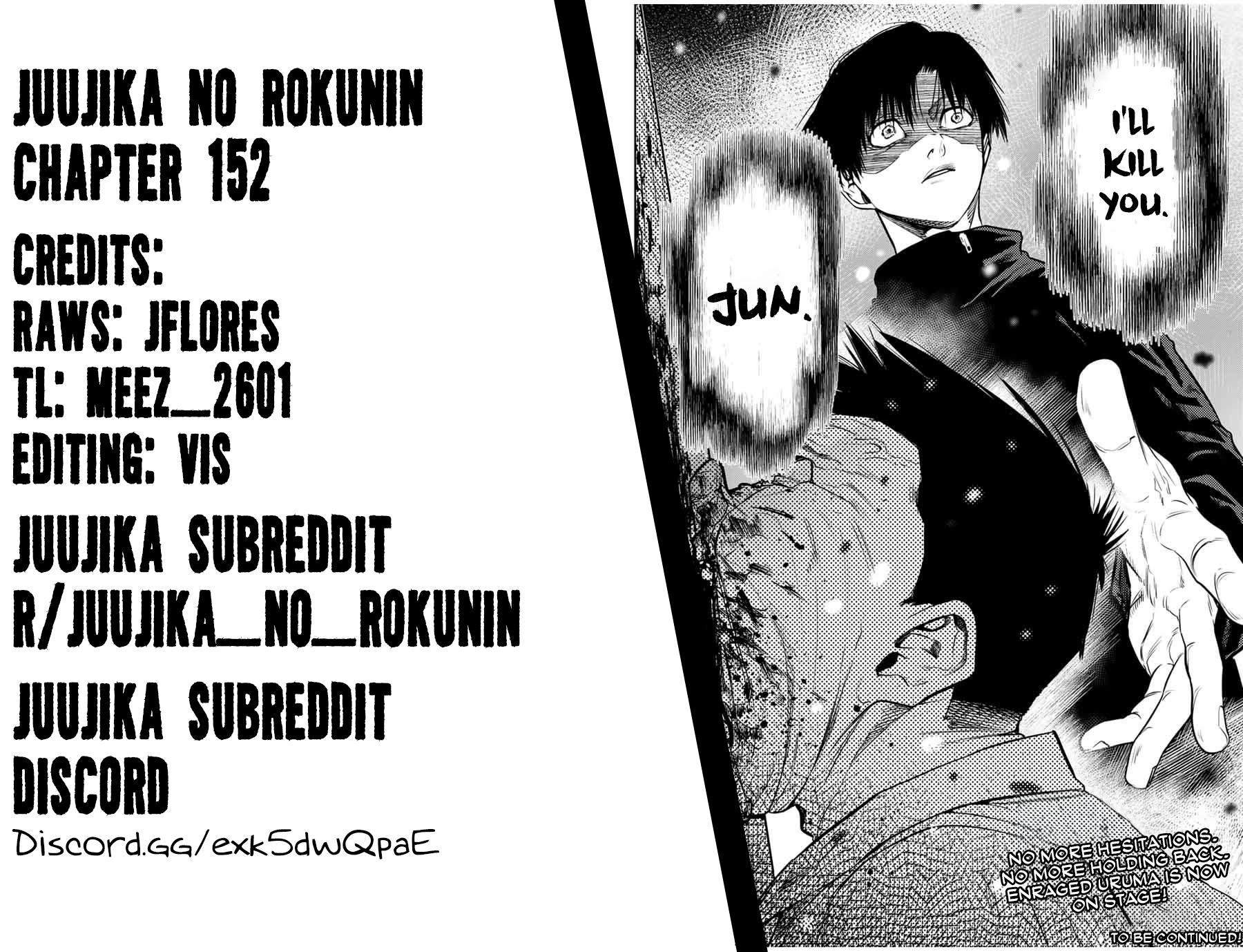 Juujika no Rokunin Chap 152 - Next Chap 153