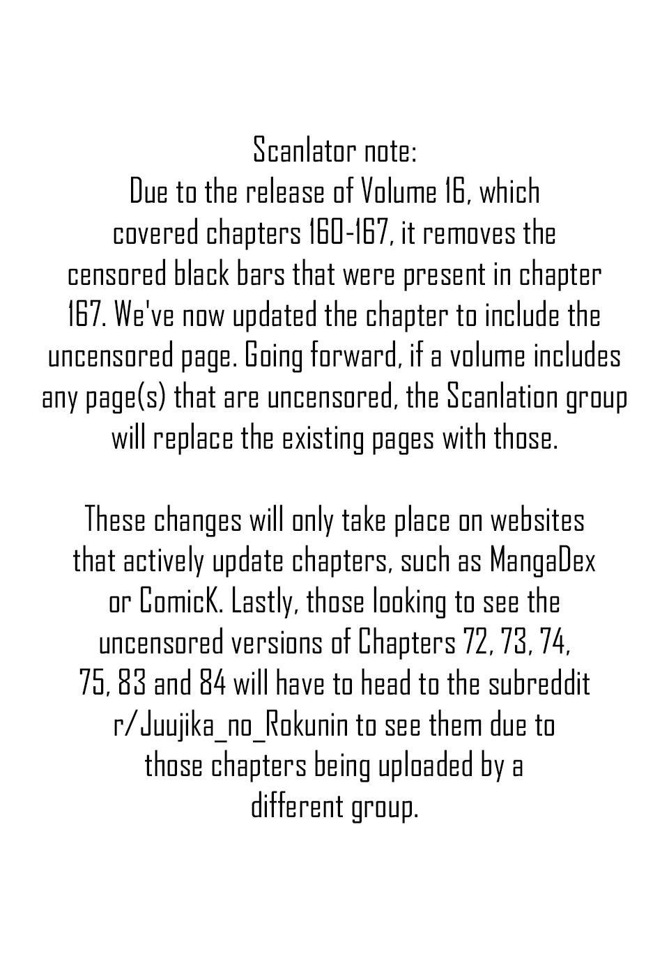 Juujika no Rokunin Chap 173 - Next Chap 174