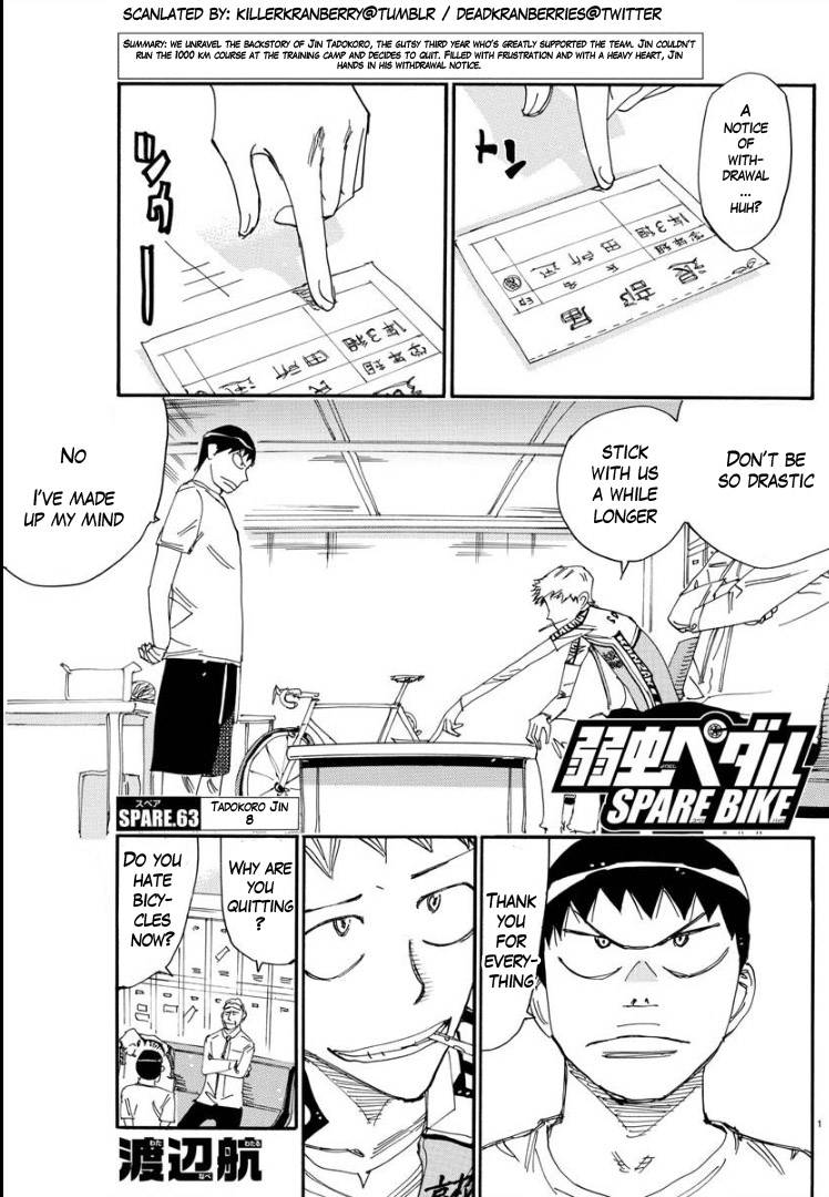 Yowamushi Pedal: Spare Bike Chap 63 - Next Chap 64
