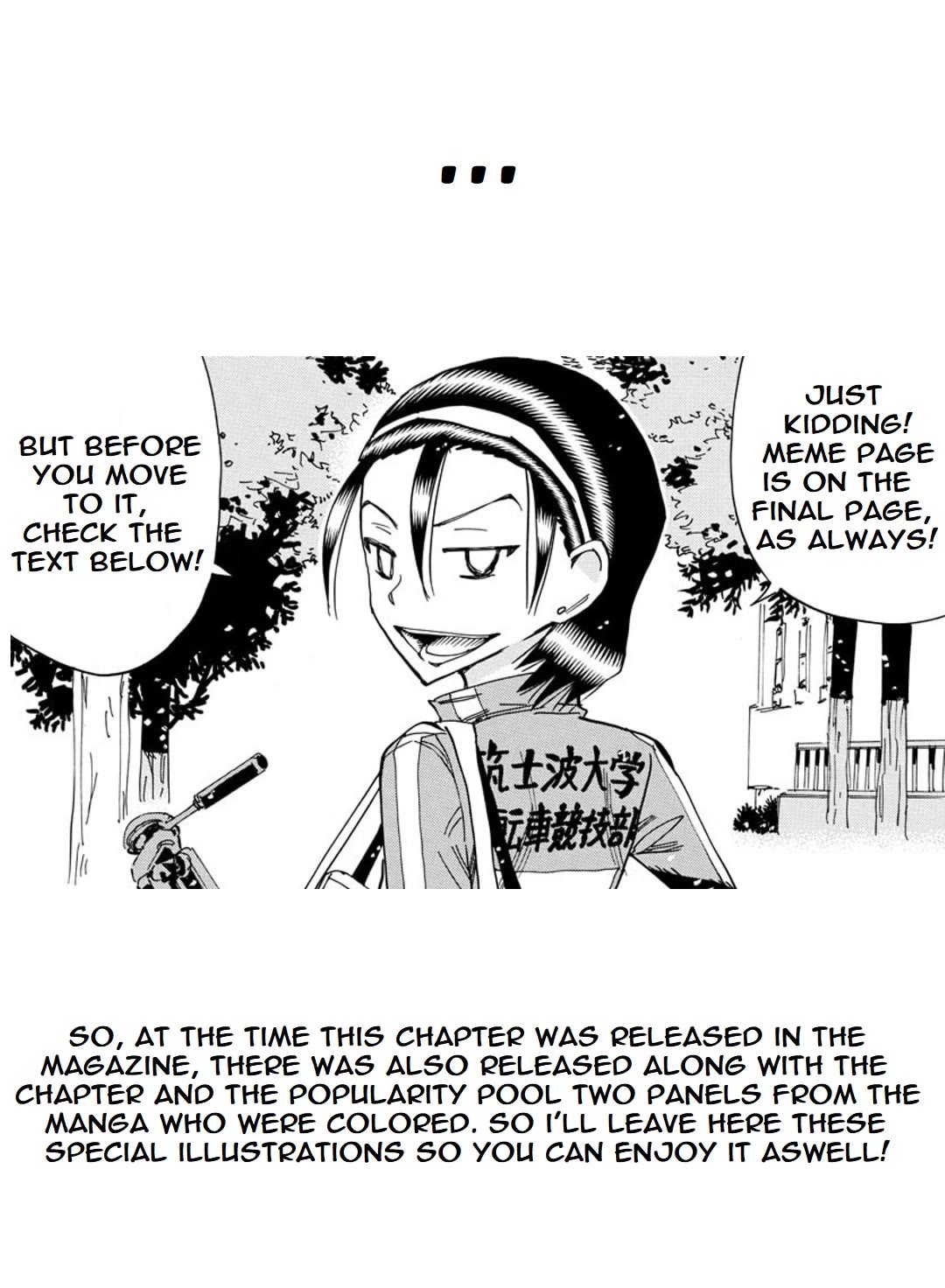 Yowamushi Pedal: Spare Bike Chap 100 - Next Chap 101