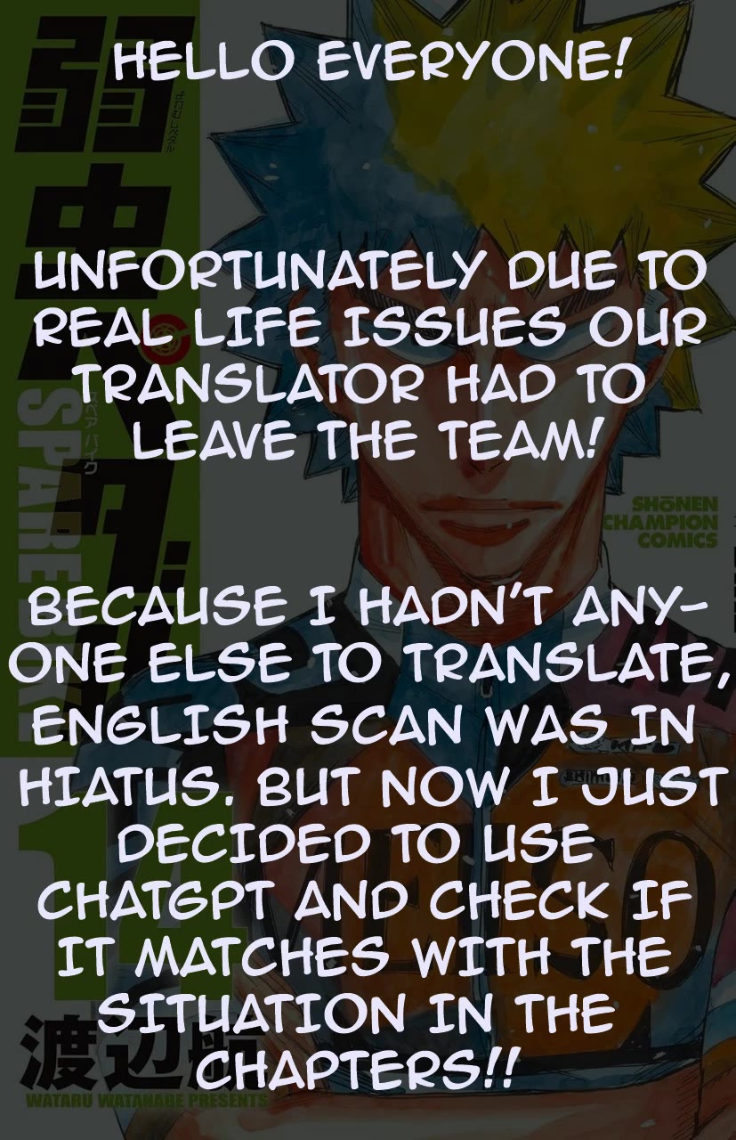 Yowamushi Pedal: Spare Bike Chap 112 - Next Chap 113