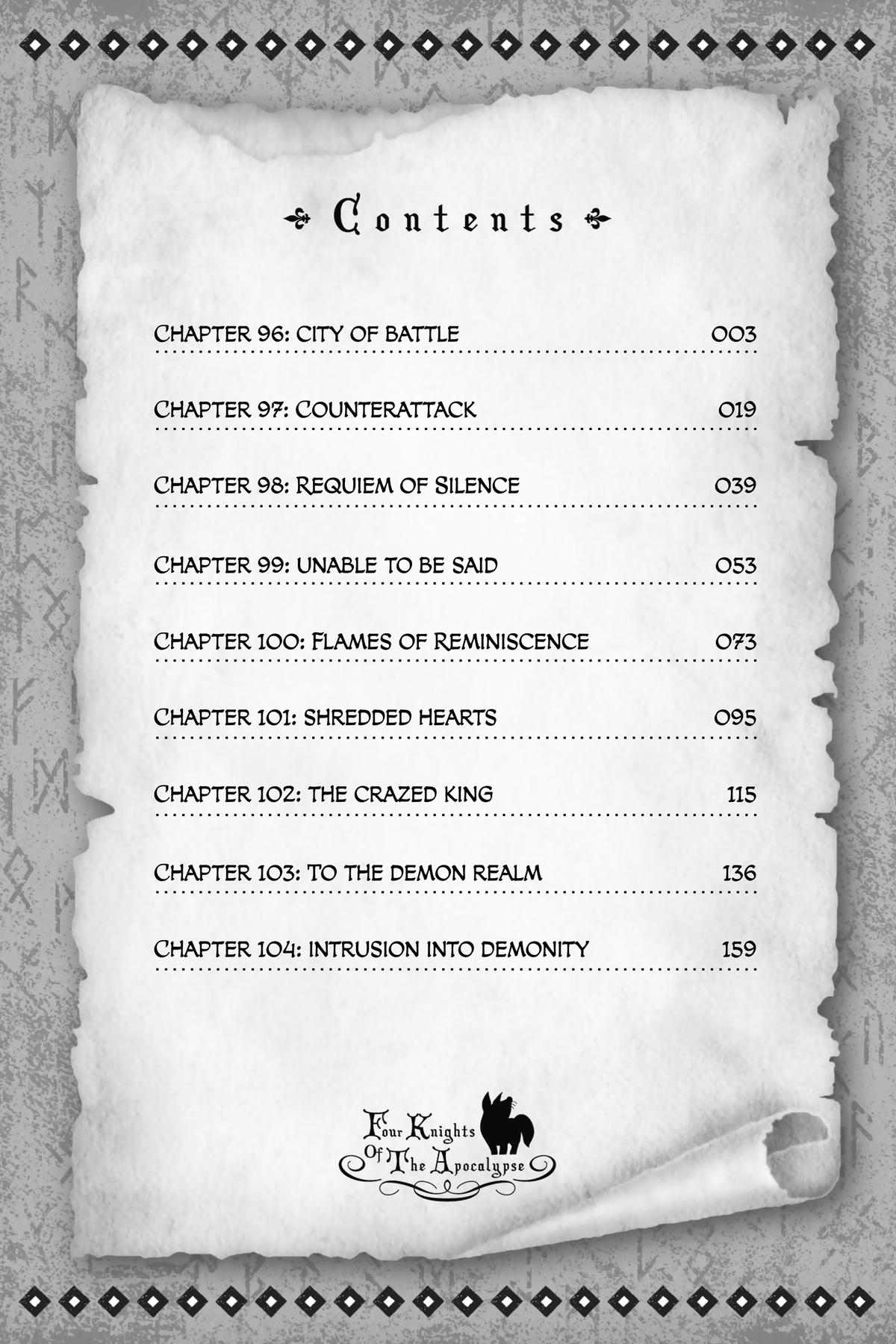 Four Knights of the Apocalypse - Mokushiroku no Yonkishi Chap 96 - Next Chap 97