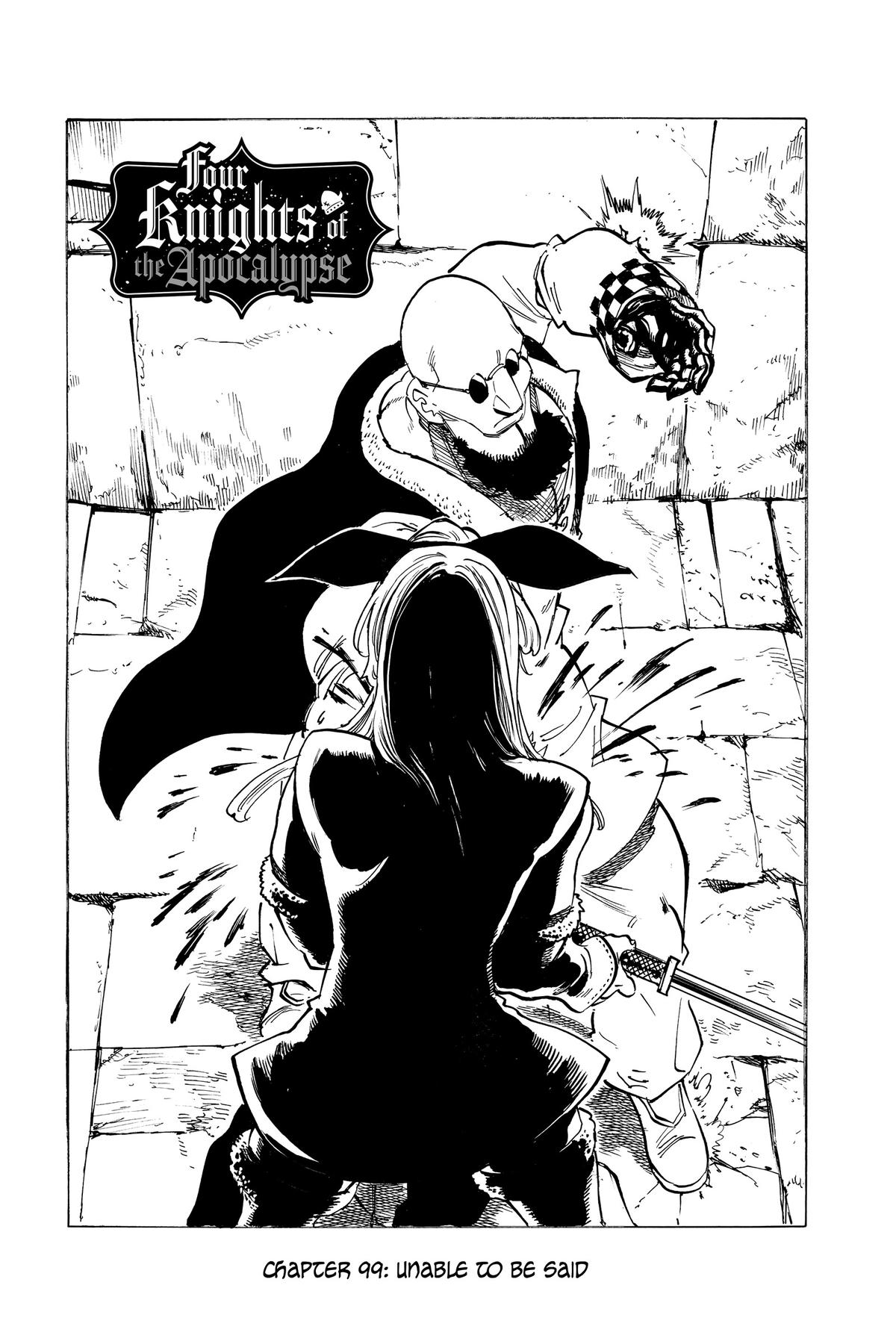 Four Knights of the Apocalypse - Mokushiroku no Yonkishi Chap 99 - Next Chap 100