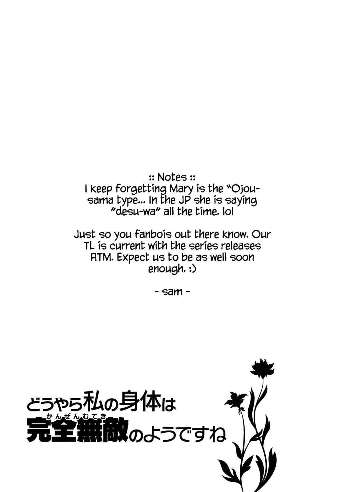 Douyara Watashi no Karada wa Kanzen Muteki no You Desu ne Chap 15 - Next Chap 16