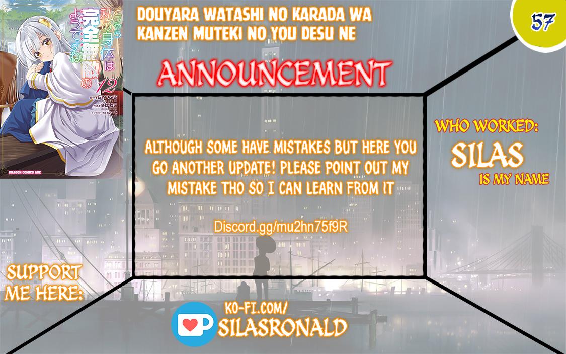Douyara Watashi no Karada wa Kanzen Muteki no You Desu ne Chap 57 - Next Chap 58