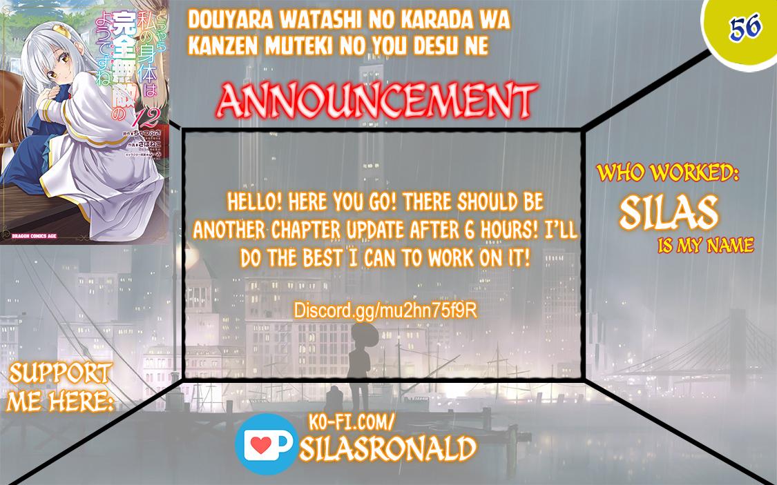 Douyara Watashi no Karada wa Kanzen Muteki no You Desu ne Chap 56 - Next Chap 57