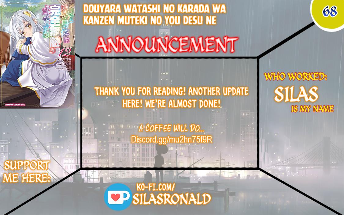 Douyara Watashi no Karada wa Kanzen Muteki no You Desu ne Chap 68 - Next Chap 69