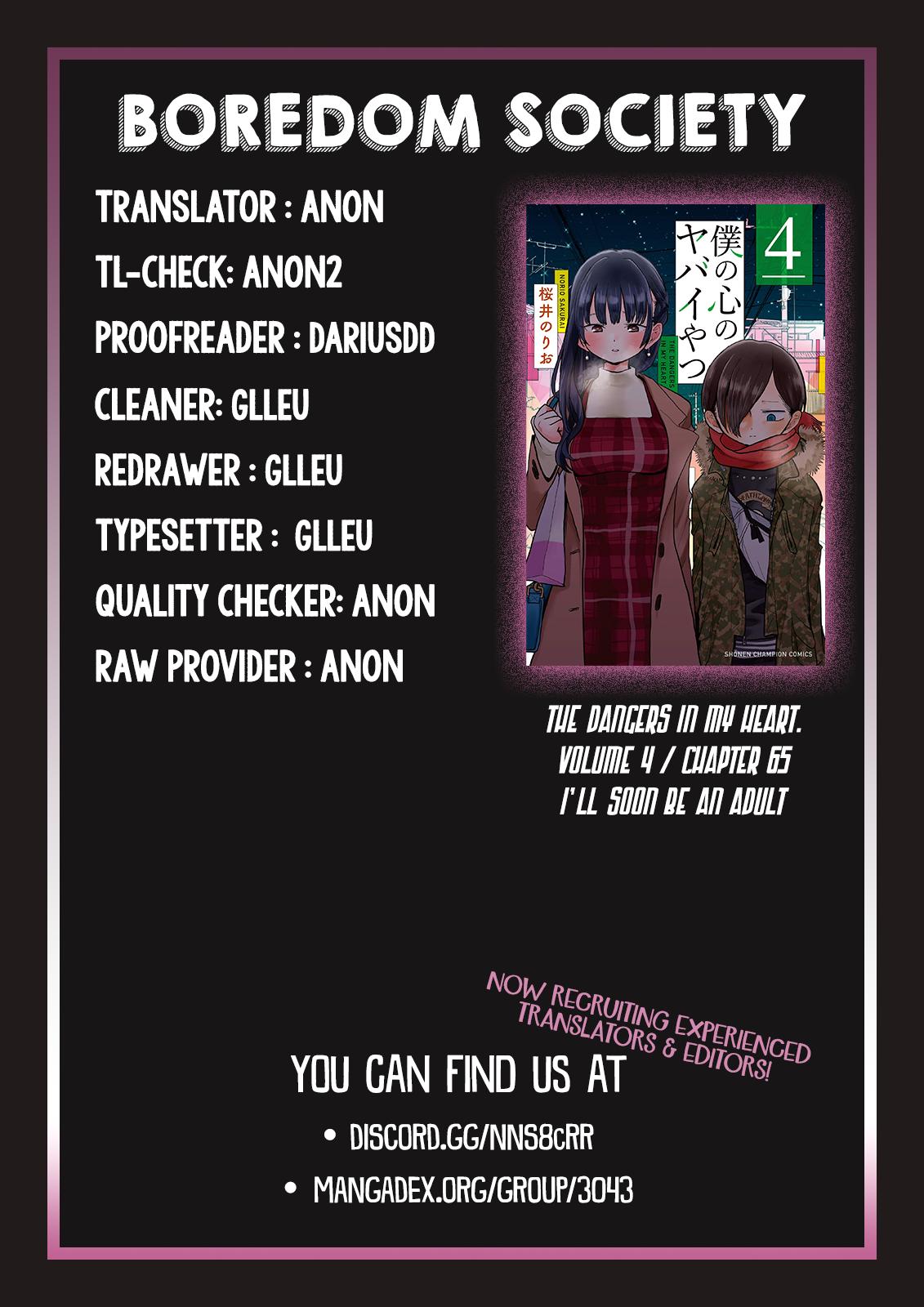 Boku no Kokoro no Yabai Yatsu Chap 65 - Next Chap 66