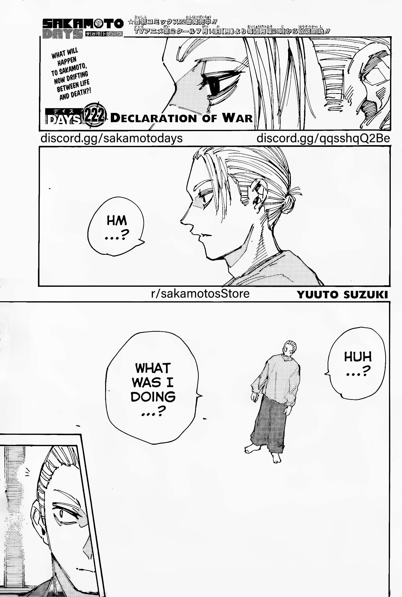 SAKAMOTO DAYS Chap 222 - Next Chap 223