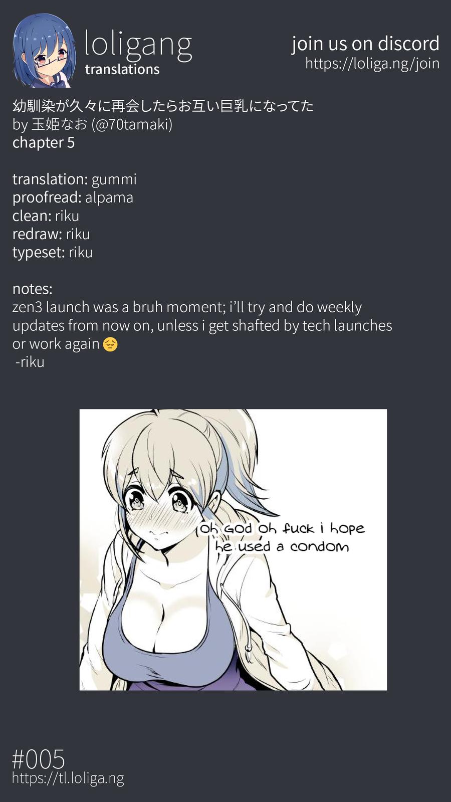 Osananajimi ga Hisabisa ni Saikai Shitara Otagai Kyonyuu ni Natteta Chap 5 - Next Chap 6