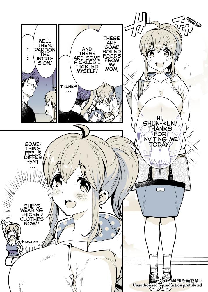 Osananajimi ga Hisabisa ni Saikai Shitara Otagai Kyonyuu ni Natteta Chap 14 - Next Chap 15