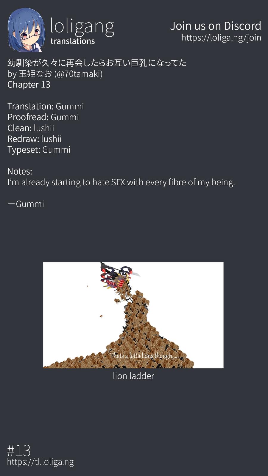 Osananajimi ga Hisabisa ni Saikai Shitara Otagai Kyonyuu ni Natteta Chap 13 - Next Chap 14