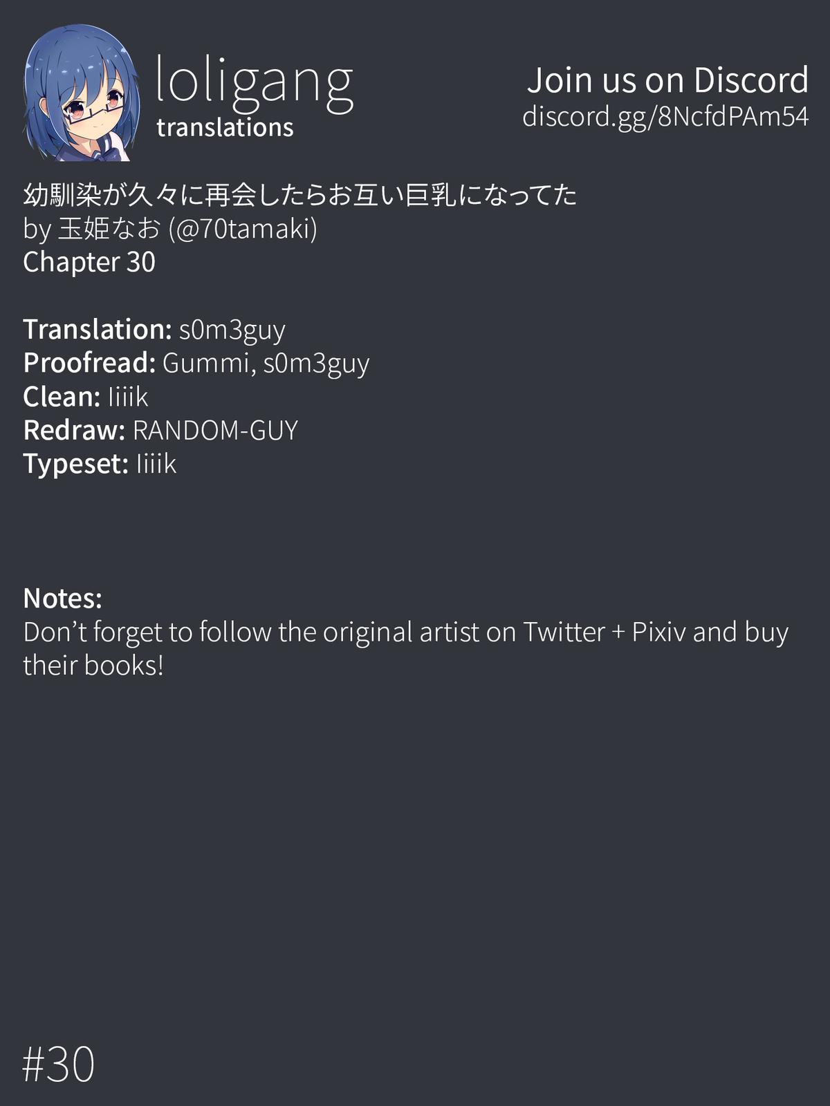 Osananajimi ga Hisabisa ni Saikai Shitara Otagai Kyonyuu ni Natteta Chap 30 - Next Chap 31