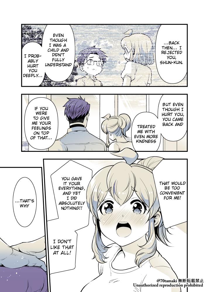 Osananajimi ga Hisabisa ni Saikai Shitara Otagai Kyonyuu ni Natteta Chap 44 - Next Chap 45