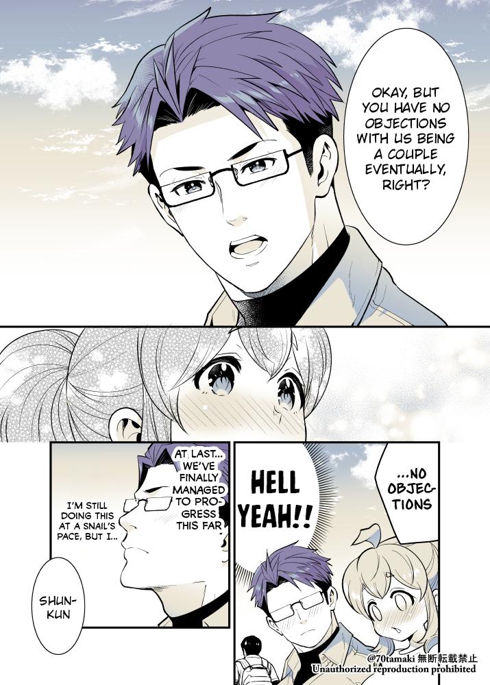 Osananajimi ga Hisabisa ni Saikai Shitara Otagai Kyonyuu ni Natteta Chap 45 - Next Chap 46