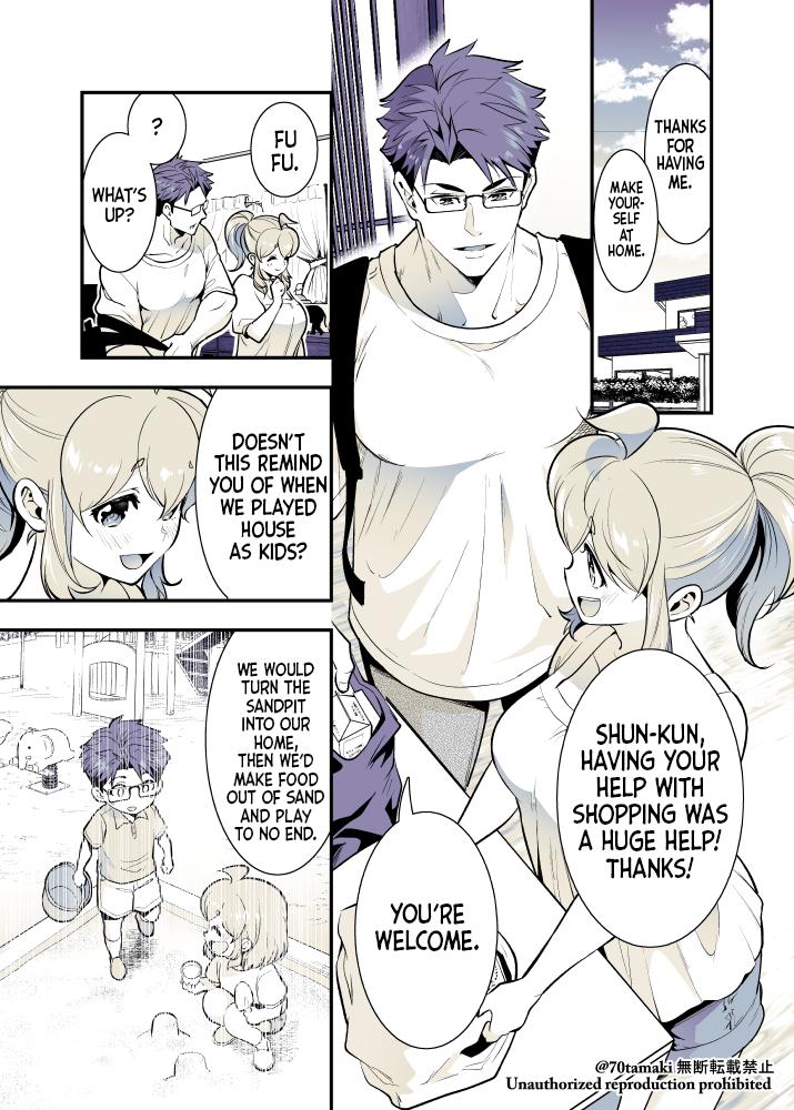 Osananajimi ga Hisabisa ni Saikai Shitara Otagai Kyonyuu ni Natteta Chap 54 - Next Chap 55