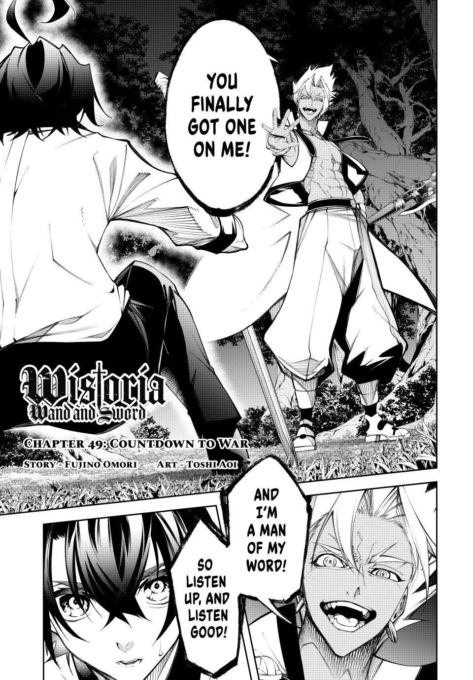 Tsue to Tsurugi no Wistoria Chap 49 - Next Chap 50