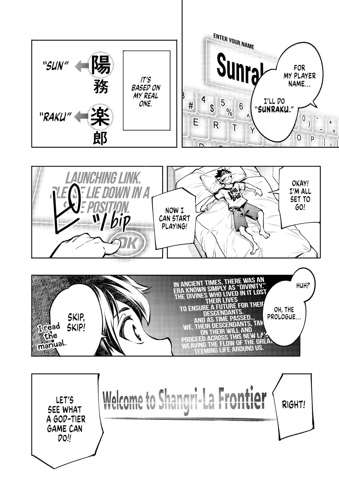 Shangri-La Frontier raw Chap 1 - Next Chap 2