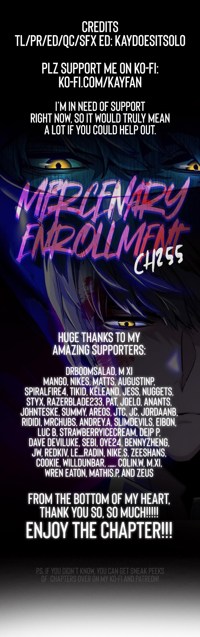 Mercenary Enrollment Chap 255 - Next Chap 256