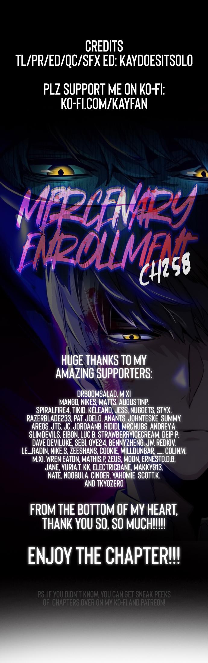 Mercenary Enrollment Chap 258 - Next Chap 259