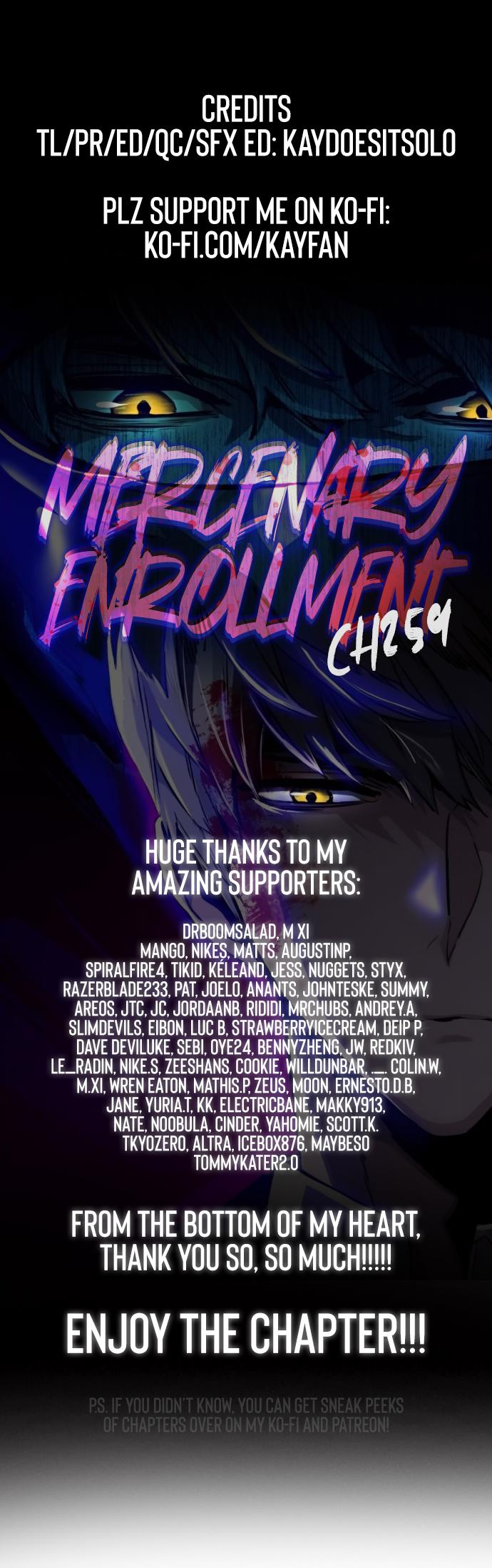 Mercenary Enrollment Chap 259 - Next Chap 260