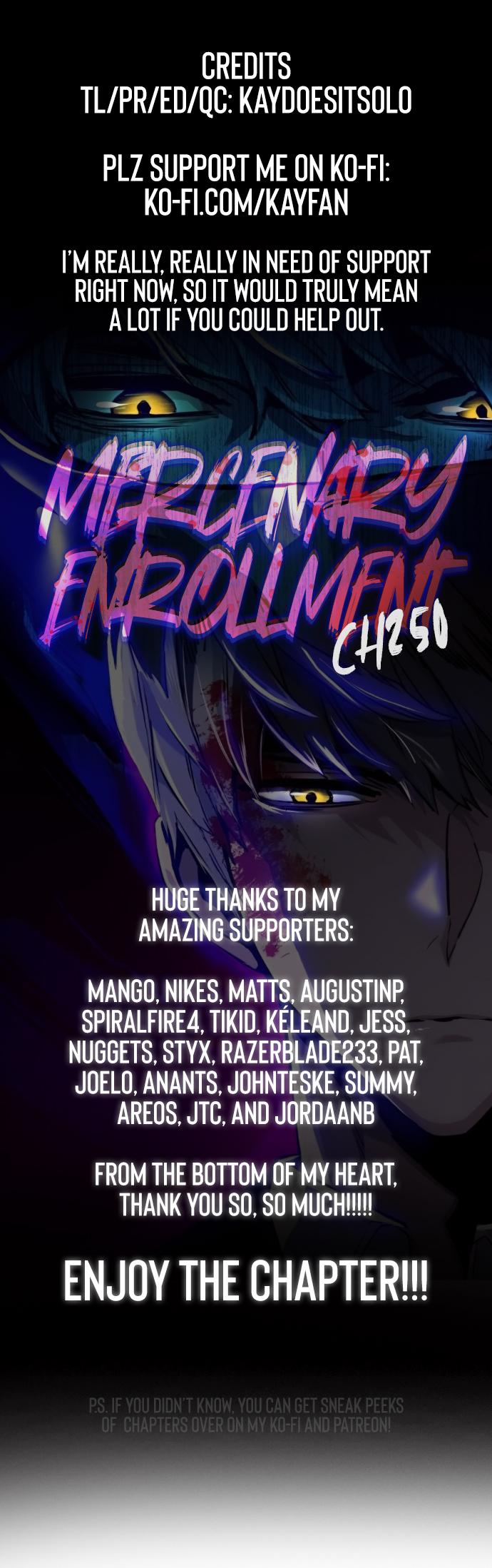 Mercenary Enrollment Chap 250 - Next Chap 251