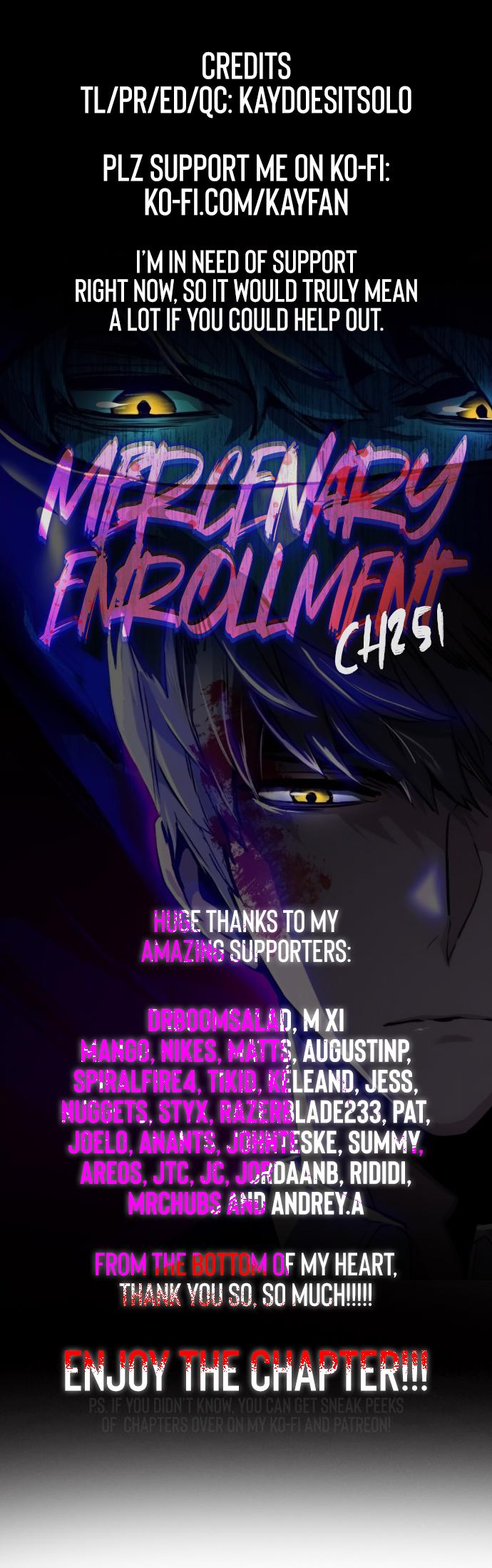 Mercenary Enrollment Chap 251 - Next Chap 252