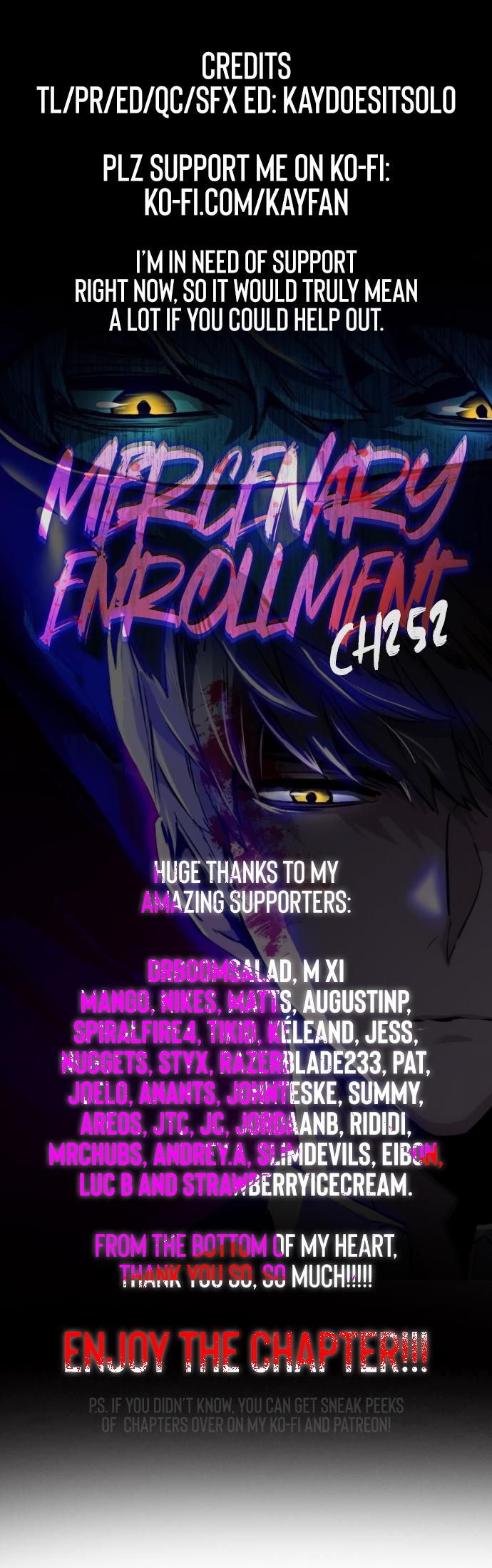 Mercenary Enrollment Chap 252 - Next Chap 253
