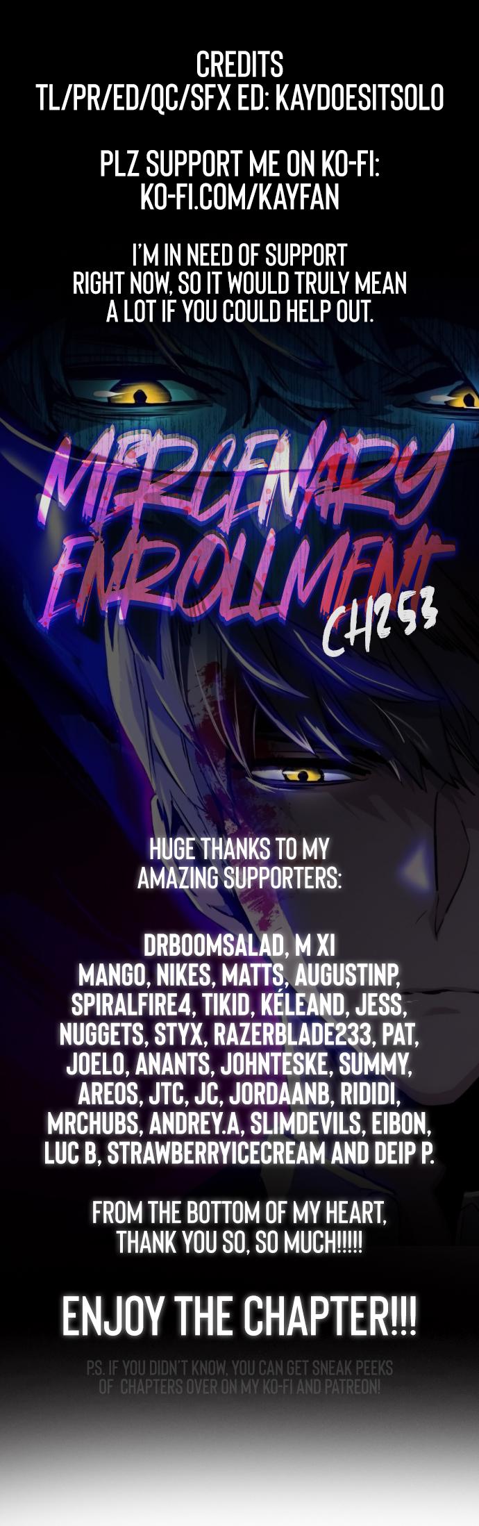 Mercenary Enrollment Chap 253 - Next Chap 254