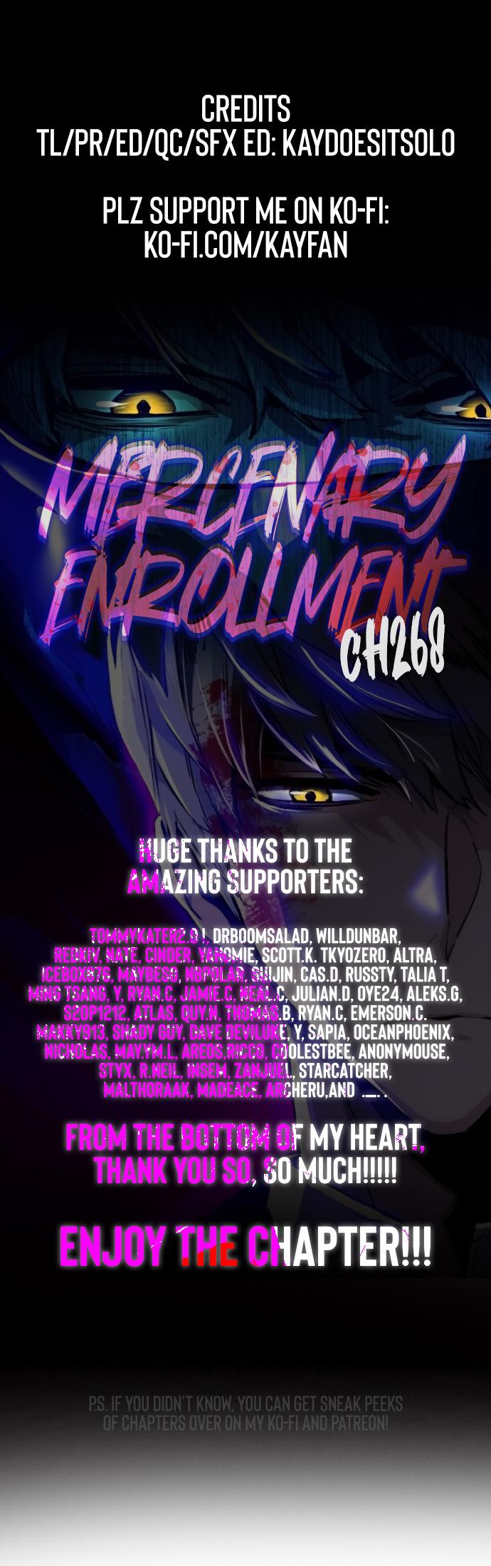 Mercenary Enrollment Chap 268 - Next Chap 269