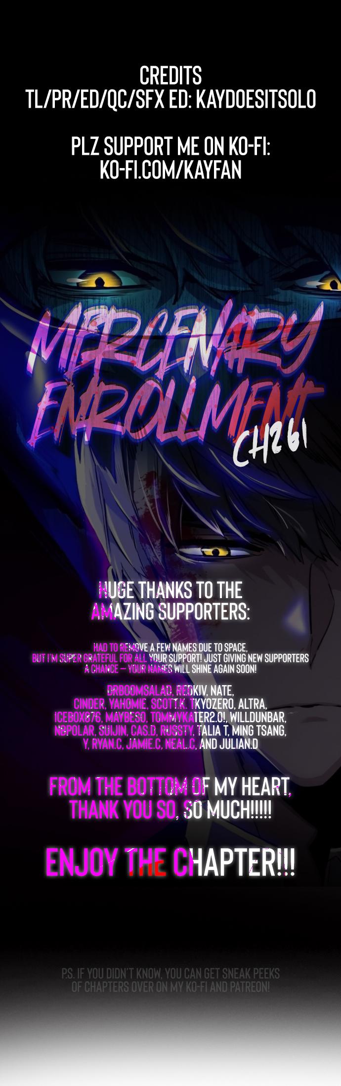 Mercenary Enrollment Chap 261 - Next Chap 262