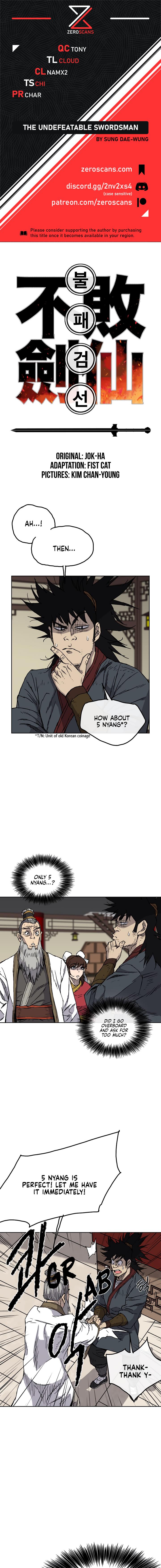The Undefeatable Swordsman Chap 4 - Next Chap 5