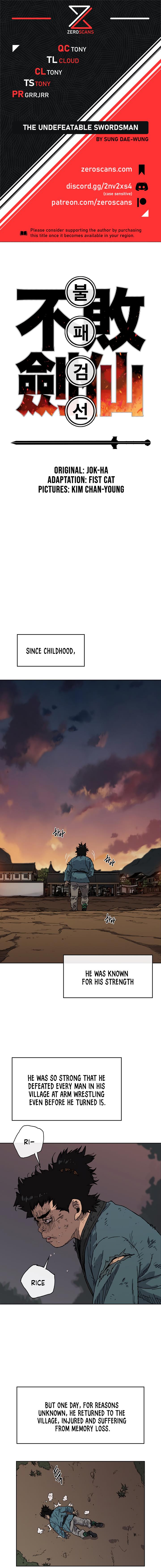 The Undefeatable Swordsman Chap 1 - Next Chap 2