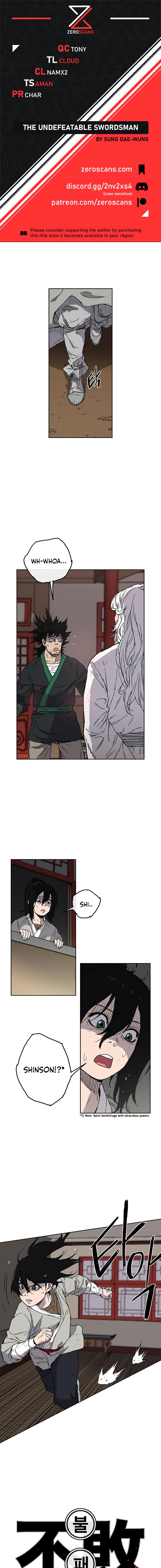 The Undefeatable Swordsman Chap 2 - Next Chap 3