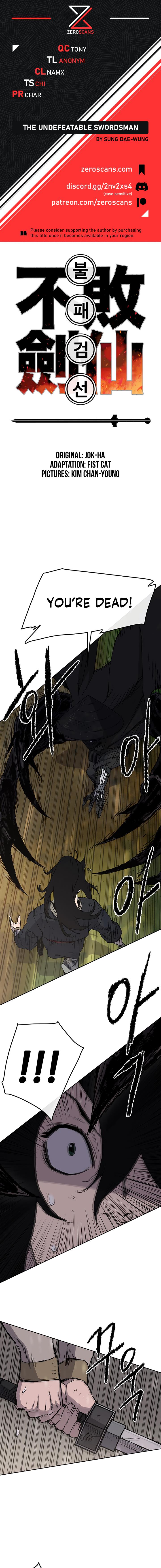The Undefeatable Swordsman Chap 27 - Next Chap 28