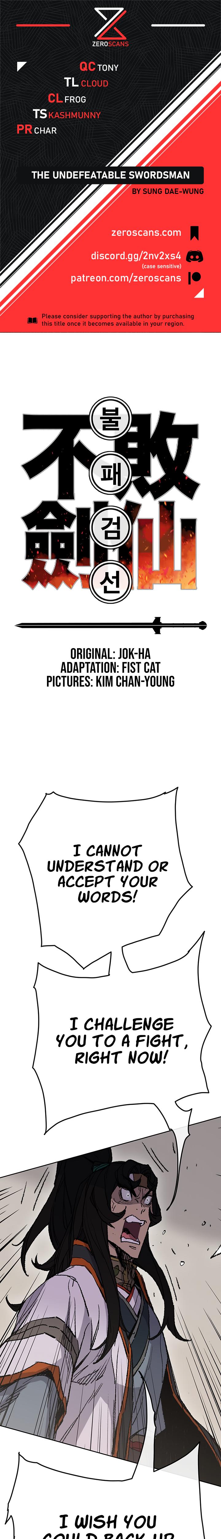 The Undefeatable Swordsman Chap 65 - Next Chap 66