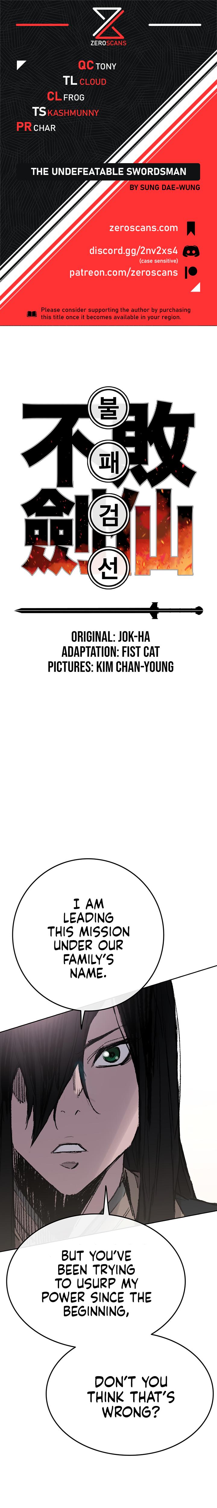 The Undefeatable Swordsman Chap 63 - Next Chap 64