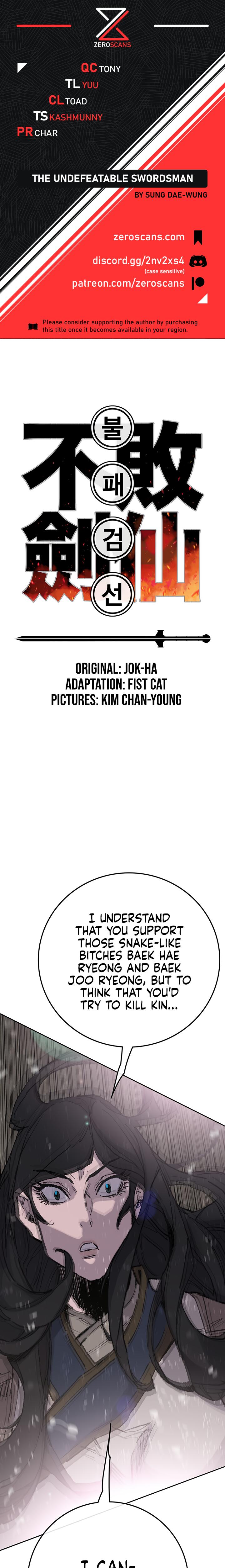 The Undefeatable Swordsman Chap 73 - Next Chap 74