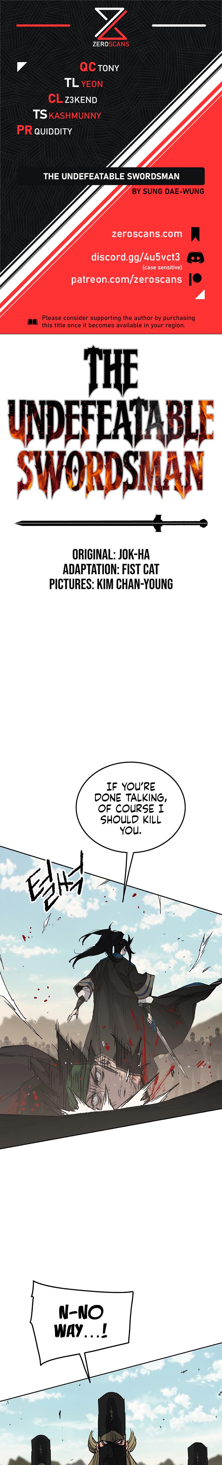 The Undefeatable Swordsman Chap 108 - Next Chap 109