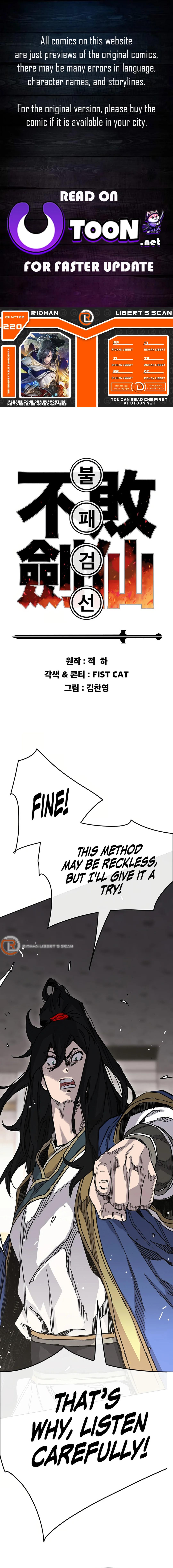 The Undefeatable Swordsman Chap 220 - Next Chap 221