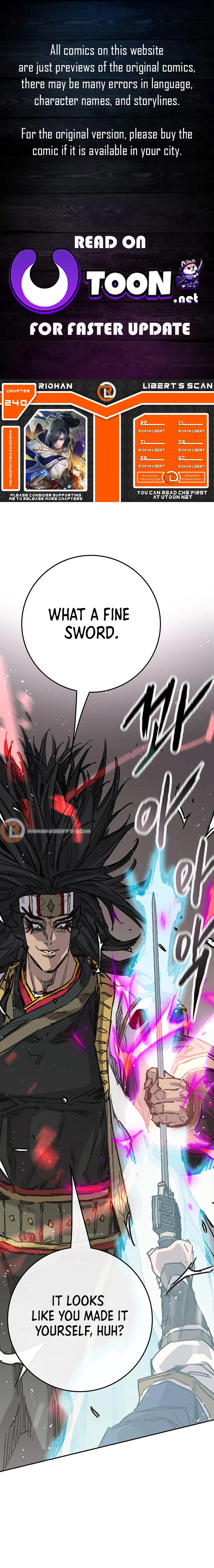 The Undefeatable Swordsman Chap 240 - Next Chap 241