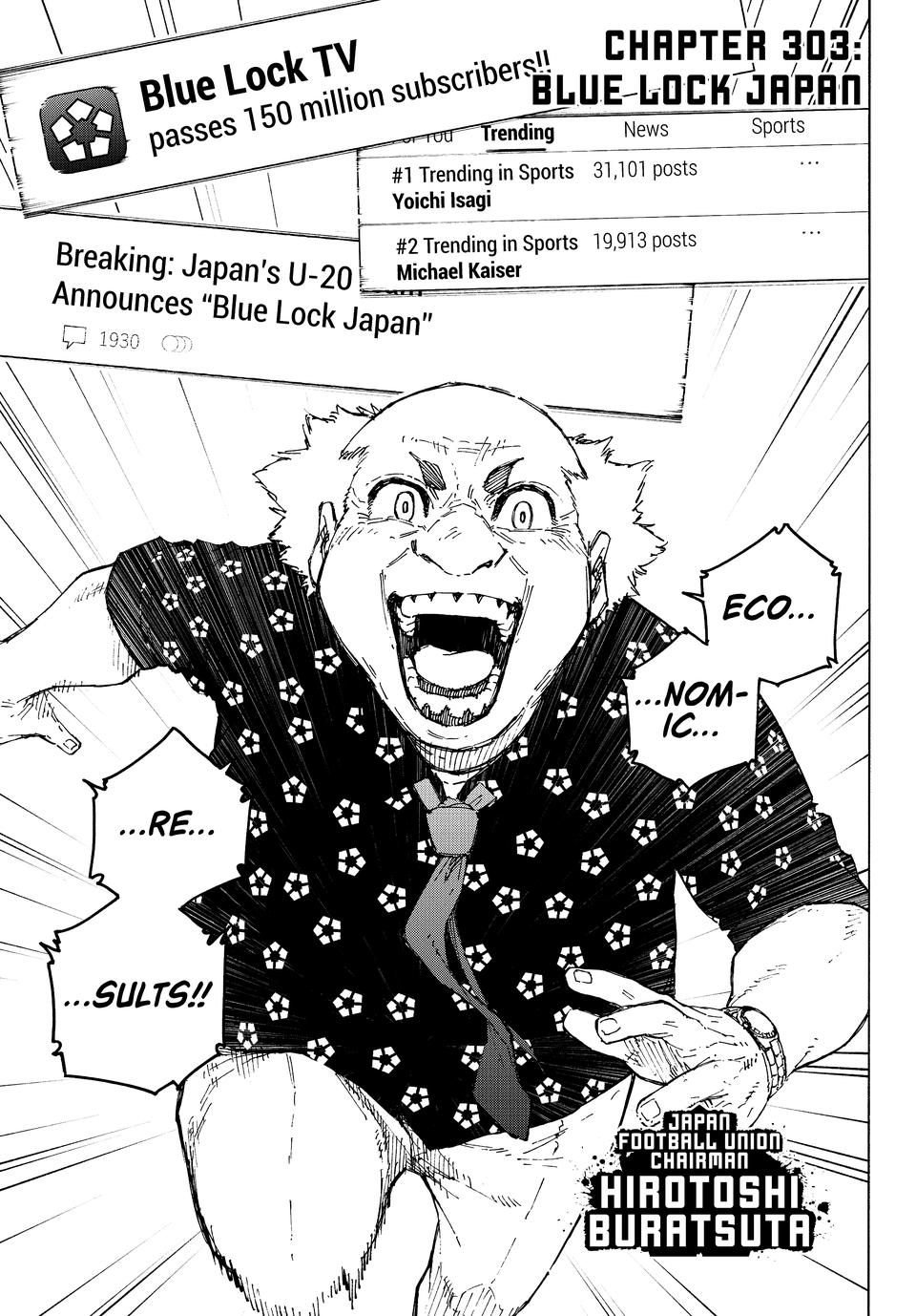 Blue Lock Chap 303 - Next Chap 304